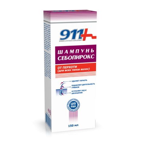 Tvins Tek 911 Шампоан "Себопирокс" против пърхот за всеки тип коса х150 мл
