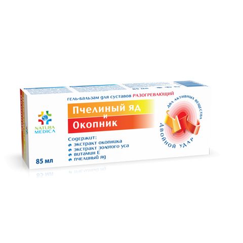 Tvins Tek Natura Medica Пчелна Отрова и Окопник Гел-балсам за тяло при ставни болки и отоци х85 мл