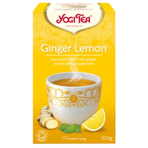Yogi Tea Ginger Lemon Био Аюрведичен чай с лимон и джинджифил x17 пакетчета