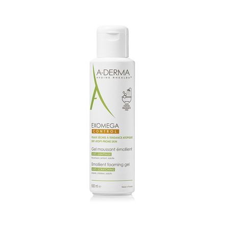 A-Derma Exomega Пенещ се гел за атопична кожа за лице тяло х500 мл