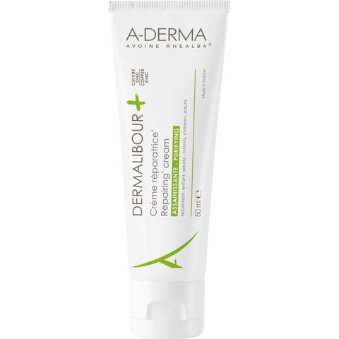A-Derma Dermalibour+ Възстановяващ крем за лице и тяло с мед и цинк х50 мл