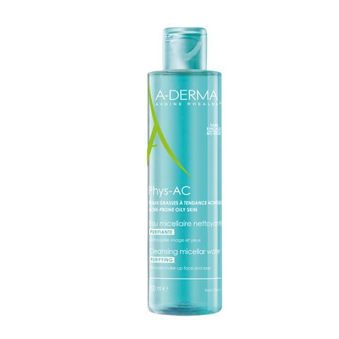 A-Derma Phys-AC Почистваща мицеларна вода за лице х200 мл