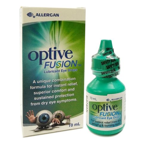 ALLERGAN Оптив Фюжън Овлажняващи капки за сухи и раздразнени очи х10 мл