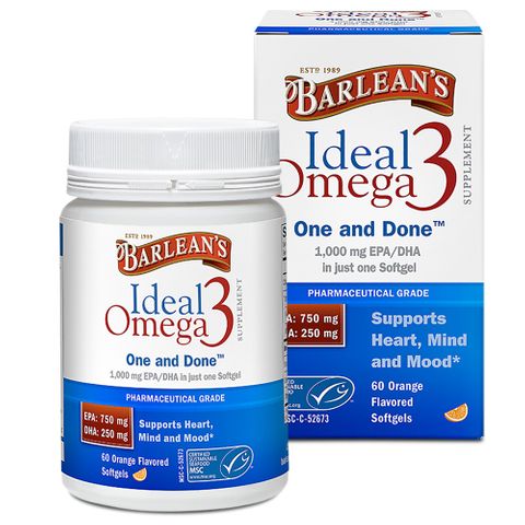 Barlean's Ideal Omega 3 Рибено масло х60 капсули