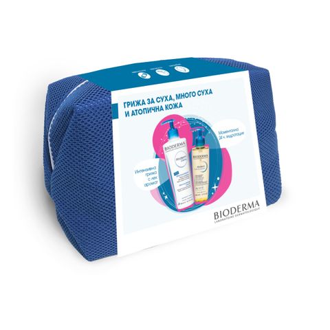Bioderma Atoderm Промо комплект Възстановяващ и хидратиращ ежедневен крем с лек аромат и душ олио