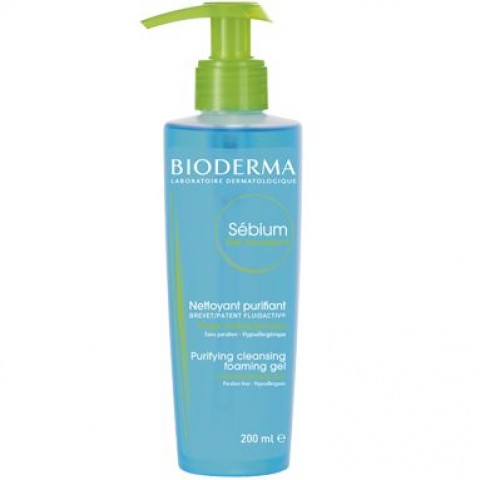 Bioderma Sebium H2O Ежедневен измиващ гел за мазна и акнеична кожа x200 мл