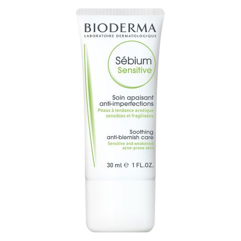 Bioderma Sebium Sensitive Успокояваща грижа за лице против акне x30 мл