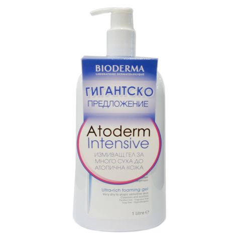 Bioderma Atoderm Intensive Ежедневен обогатен измиващ гел за суха и атопична x1000 мл
