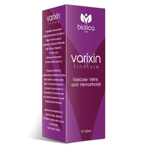 Biotica Varixin Тинктура за разширени вени и хемороиди x100 мл
