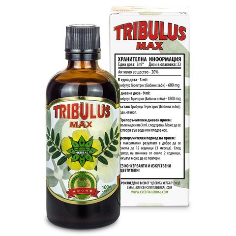 Cvetita Herbal Трибулус Макс Тинктура За повишено либидо и енергия х100 мл