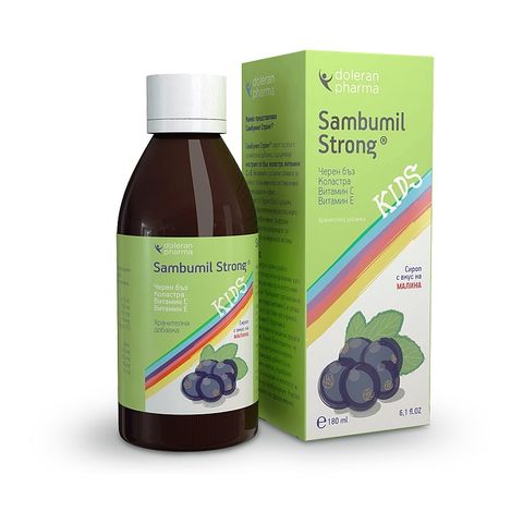 Doleran Pharma Sambumil Strong Kids Сироп за деца при симптоми на грип и настинка х180 мл