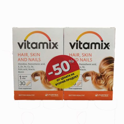 Fortex Vitamix Промо комплект за коса, кожа и нокти х30 + 30 капсули