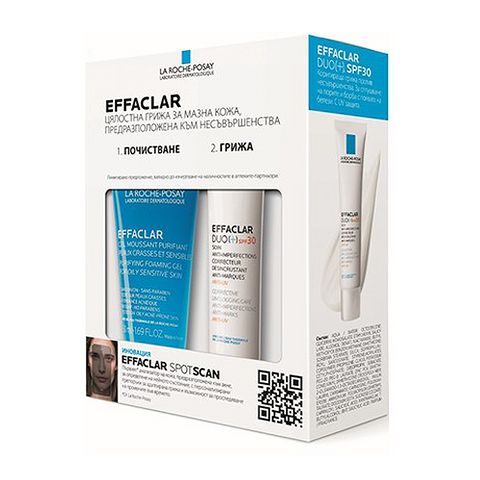 La Roche-Posay Effaclar Промо комплект Гел за чувствителна кожа и Коригиращ крем против несъвършенства SPF 30