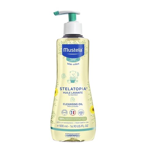 Mustela Stelatopia Душ олио за атопична кожа за бебета и деца x500 мл