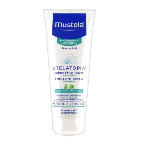 Mustela Stelatopia Емолиентен крем за бебета и деца за атопична кожа x200мл
