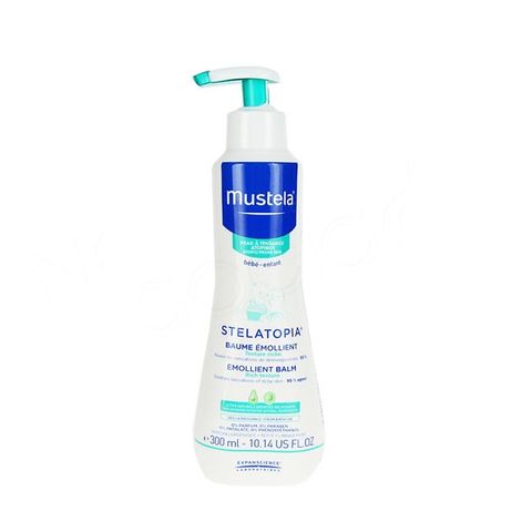 Mustela Stelatopia Емолиентен балсам за бебета и деца за атопична кожа x300 мл