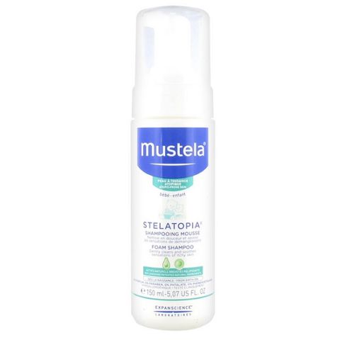 Mustela Stelatopia Шампоан пяна за бебета и деца за атопична кожа x150 мл