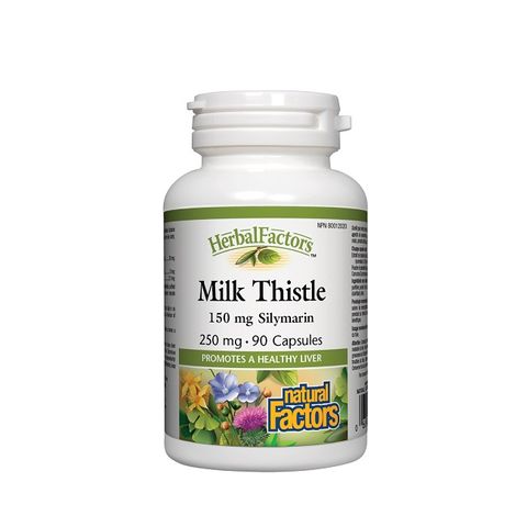 NATURAL FACTORS Herbal Factors Млечен бодил 250 мг х 90 капсули