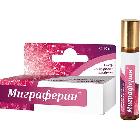 Onius Миграферин рол-он с етерични масла при мигрена, главоболие и стрес х10 мл