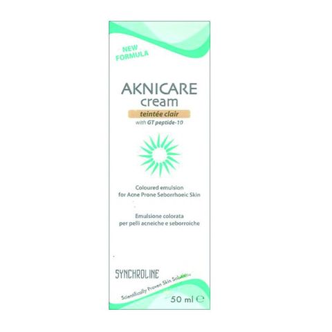 Synchroline Aknicare Оцветен крем за лице за лечение на акне, цвят Clair x50 мл