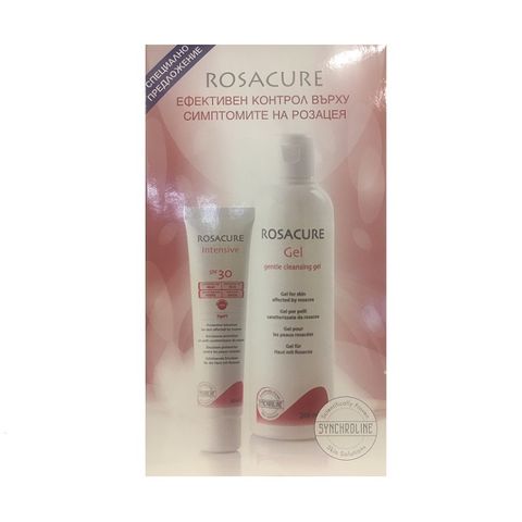 Synchroline Rosacure Промо комплект Интензивен крем SPF 30 и Почистващ гел за лице за кожа с розацея