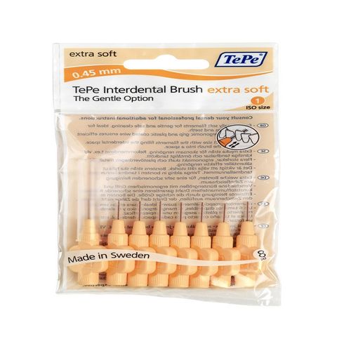TEPE SWEDEN TEPE Interdental Brush Soft Интердентални четки за чувствителни зъби, размер 0,45 мм x 8 броя