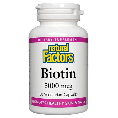 Natural Factors Биотин за здрави и красиви нокти, коса и кожа 5000 мкг х60 капсули
