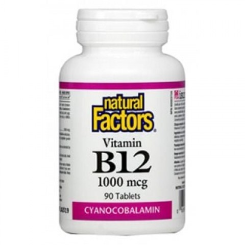 Natural Factors Витамин В12 1000мкг х90 таблетки