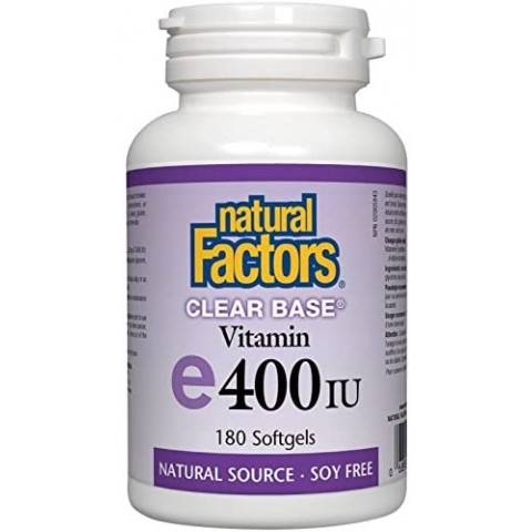 Natural Factors  Clear Base Vitamin E 400 IU 180 гел-капсули