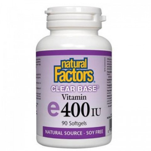  Natural Factors Clear Base Vitamin E 400 IU 90 гел-капсули