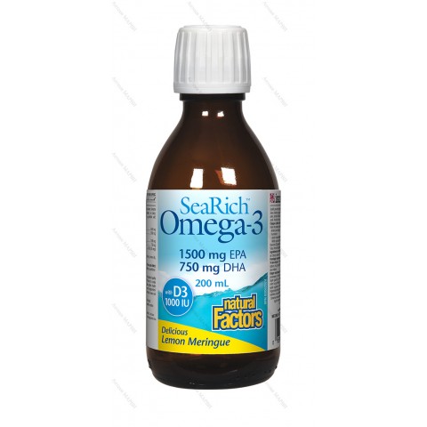  NATURAL FACTORS SeaRich Omega-3 Liquid 4500mg. / 200ml.