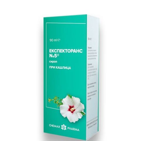 Chemax Pharma Експекторанс No 5 Сироп за кашлица x90 мл