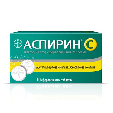Bayer Аспирин C 400 mg/240 mg х10 ефервесцентни таблетки