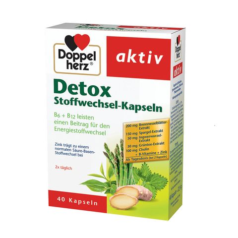 Doppelherz Aktiv Detox Комплекс за нормален метаболизъм и детоксикация x40 таблетки