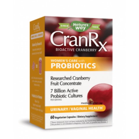 Nature's Way CranRX Women`s Care with probiotics с червена боровинка + 7 млрд. акт. пробиотици х 60 капсули
