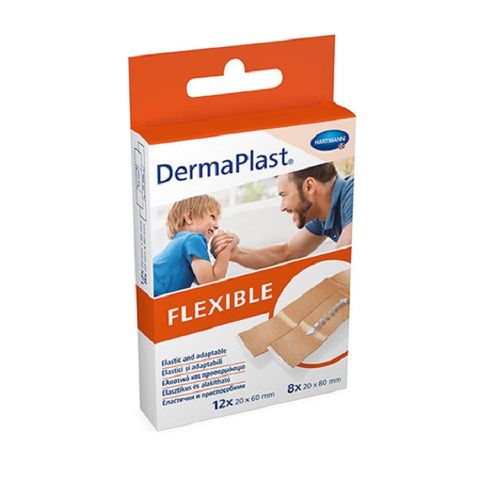 Hartmann DermaPlast Flexible Еластичен пластир в 2 размера х20 броя