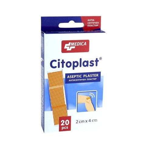 Medica Citoplast Classic Текстилни пластири за повърхностни рани 2х4 см х20 броя