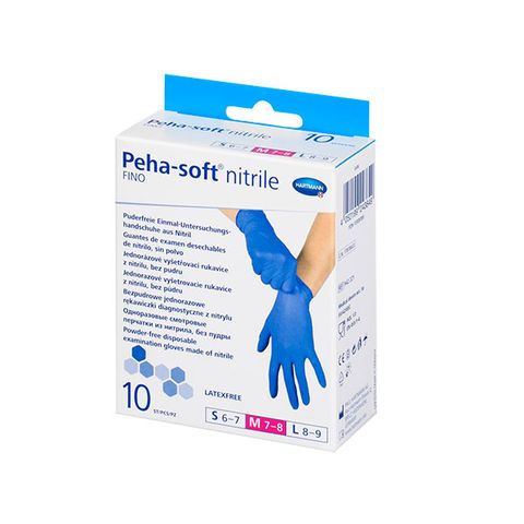 Peha Soft Nitrile Fino Еднократни ръкавици от нитрил без талк и латекс размер М х10 броя