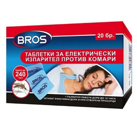 Bros електрически изпарител против комари Таблетки х20 бр