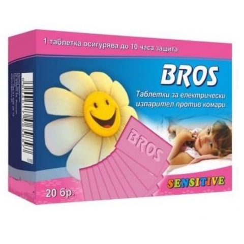 Bros Sensitive електрически изпарител против комари Таблетки х20 бр