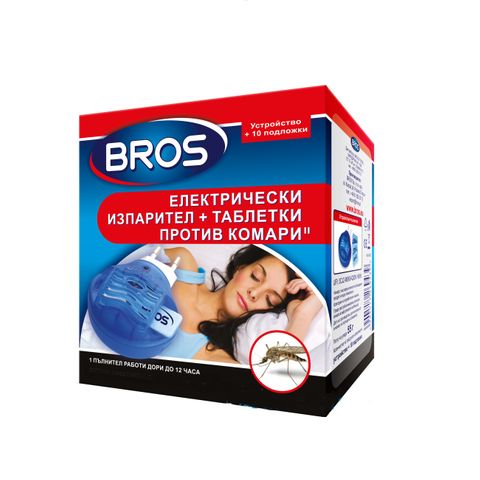 Bros Елекрически изпарител + 10 таблетки против комари
