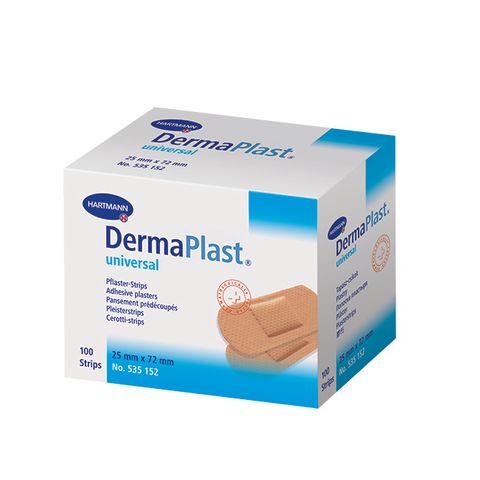 Hartmann DermaPlast Universal Водоустойчив пластир за бързо лечение на малки рани 25x72мм x100 броя