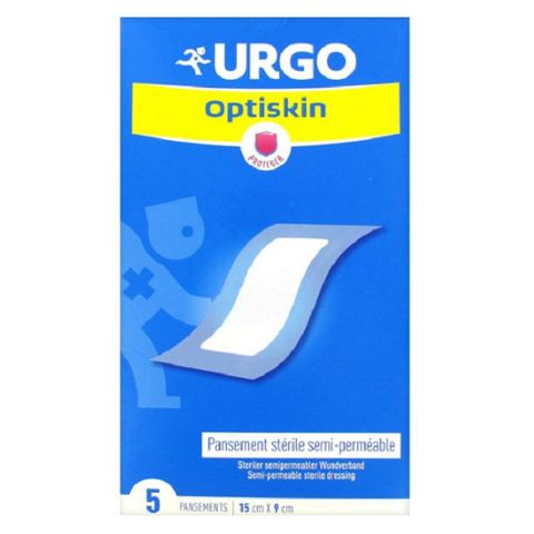 Urgo Optiskin Стерилни полупропускливи адхезивни пластири 15см / 9см х5 броя