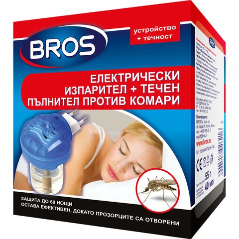 Bros Елекрически изпарител + течен пълнител против комари