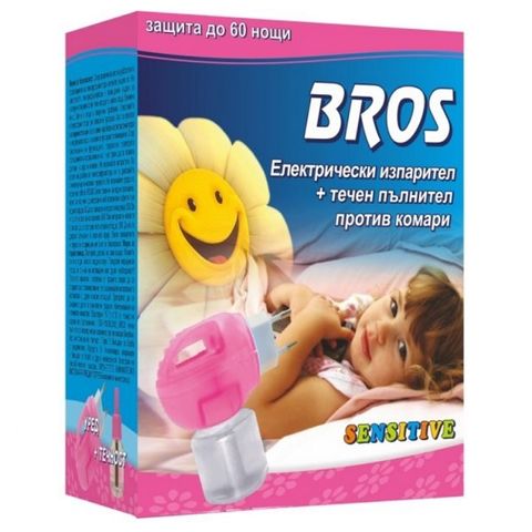 Bros Sensitive Елекрически изпарител + течен пълнител против комари