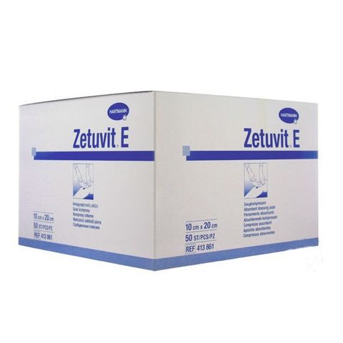 Hartmann Zetuvit E Хипоалергична четирислойна превръзка 10x20 см x50 броя