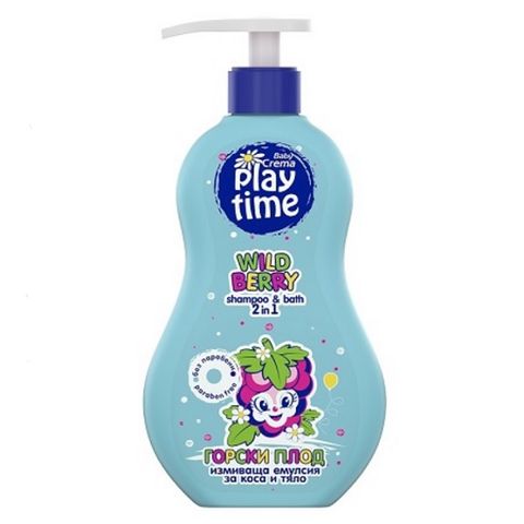 Baby Crema Play Time Измиваща емулсия 2в1 за коса и тяло Горски плод x400 мл