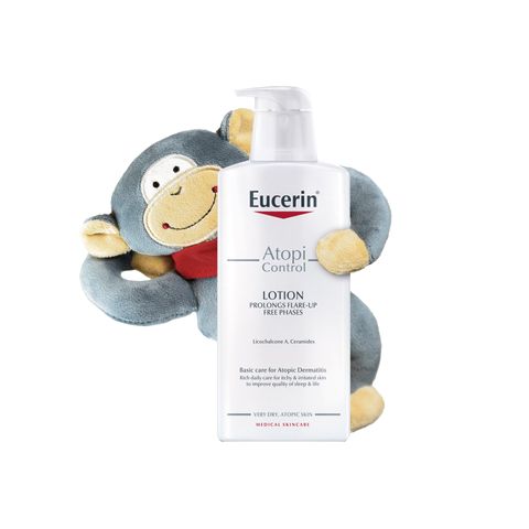 Eucerin AtopiControl Лосион за тяло + подарък Маймунката Антон