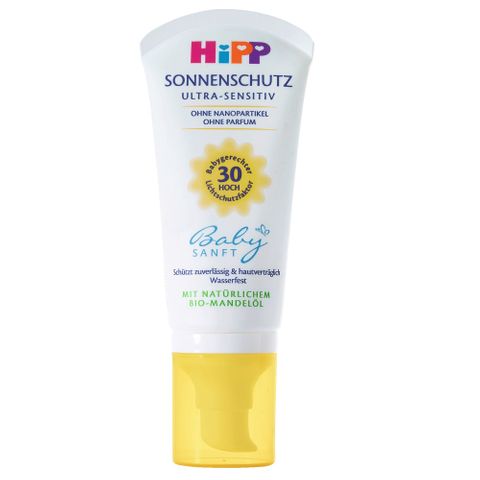 Hipp Baby Sanft Слънцезащитен бебешки крем за лице и ръце SPF 30 x50 мл