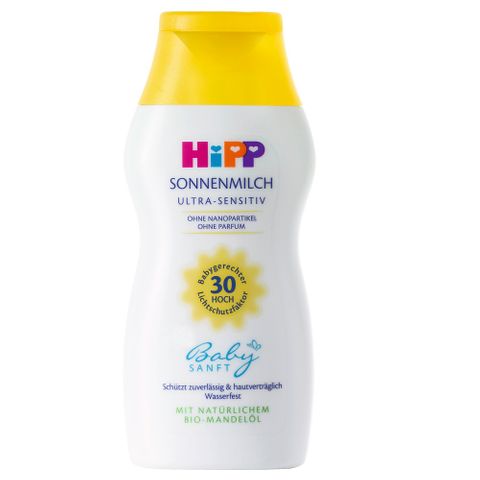 Hipp Baby Sanft Слънцезащитно мляко за бебета за чувствителна кожа SPF 30 x200 мл